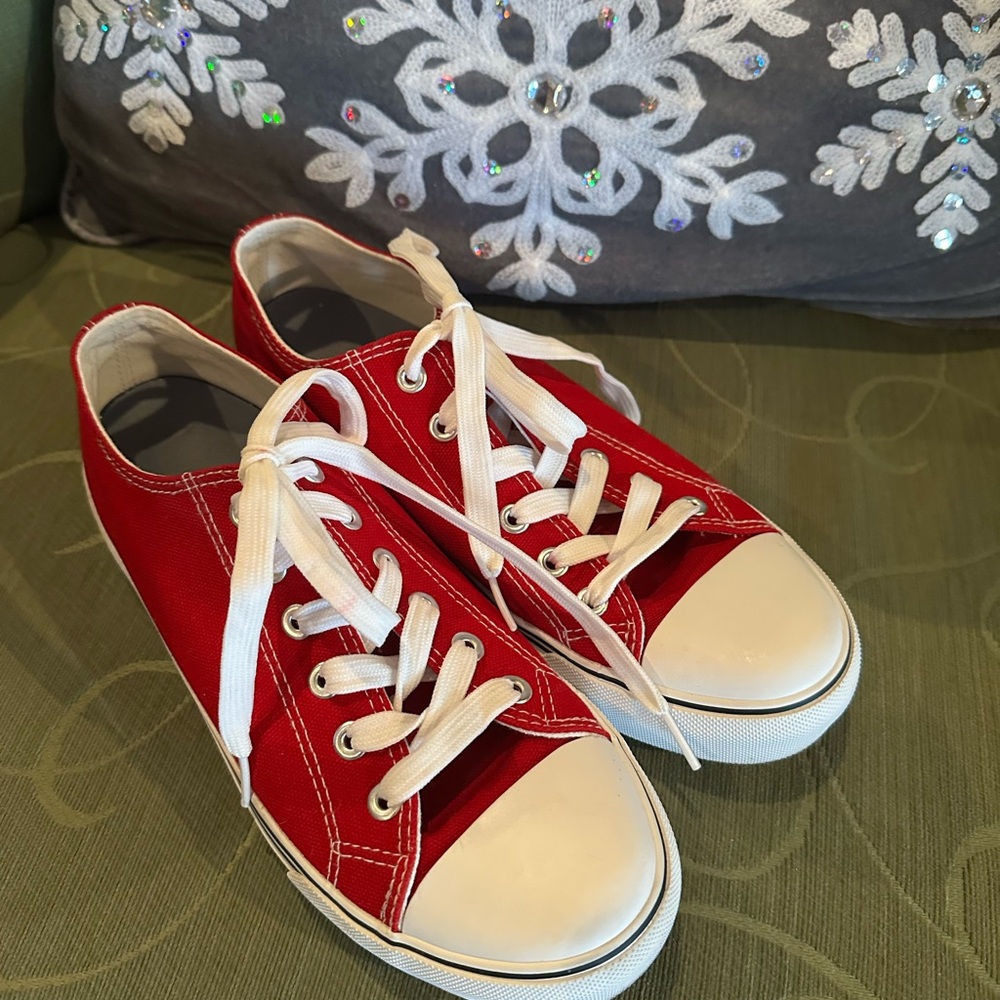 Vibrant Red Classic Canvas Sneakers